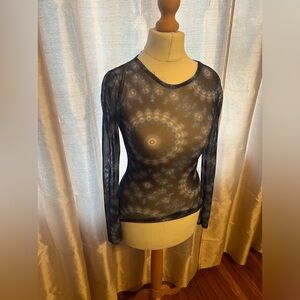 Trippy see through layering shirt